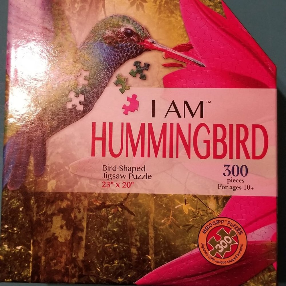 I AM HUMMINGBIRD - bird shaped jigsaw puzzle